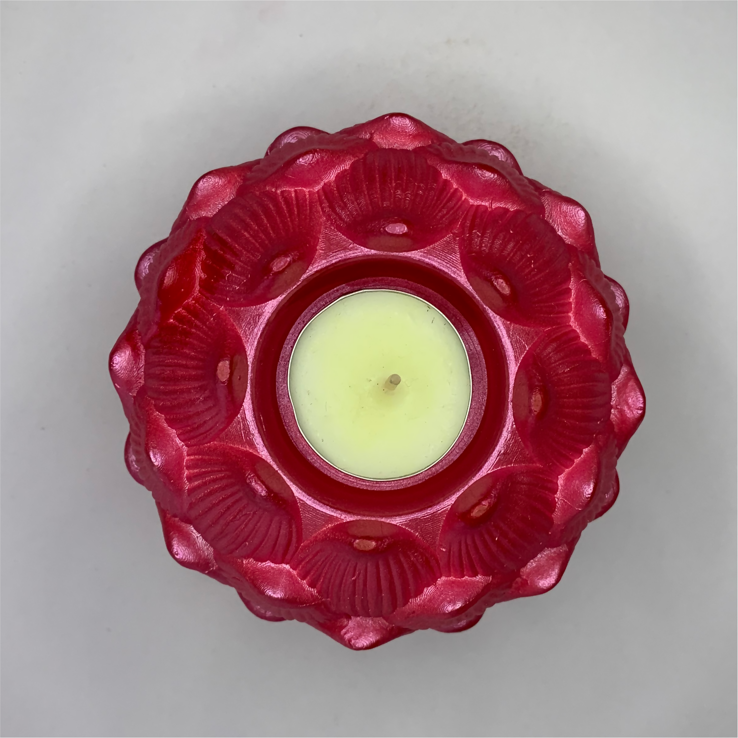 Handmade Diya-Style Big Kamal Diya – Metallic Pink | Elegant Home & Festive Decor Tealight Holder