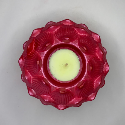 Handmade Diya-Style Big Kamal Diya – Metallic Pink | Elegant Home & Festive Decor Tealight Holder