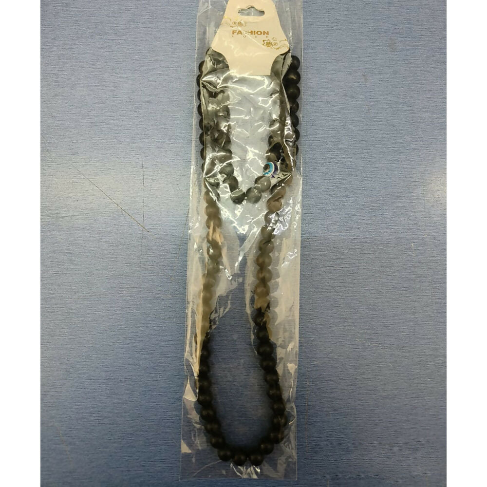 Black Beads Necklace & Evil Eye Bracelet Combo