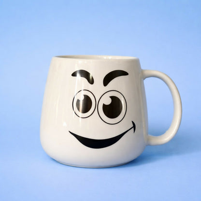 Smiley Face Printed Ceramic Coffee Mug Cute Tea Cup (Design may vary)