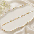 Gold-Plated Tulip Lava Stone Crystal Bracelet – Elegant & Lightweight