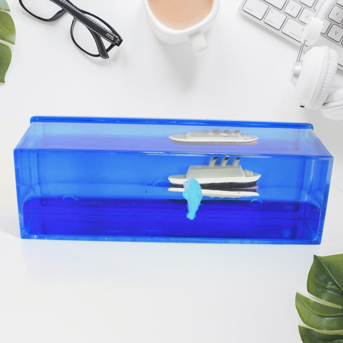 Car Interior Dashboard Decoration Floating Water Cruiser Ship