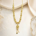 Traditional Textured Gold Bead Dokiya Mala - IMITATION JEWELLERY