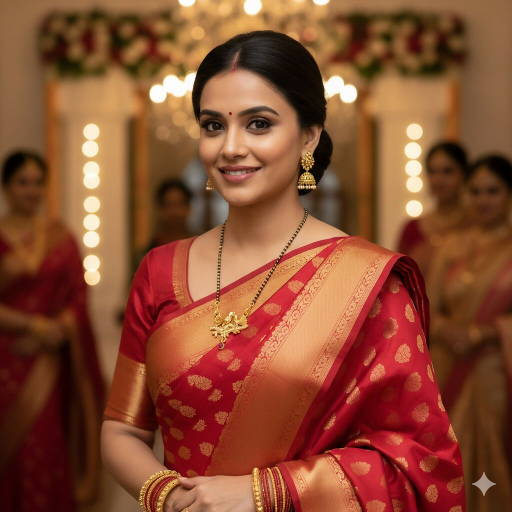 Gold-Toned Bird Design Mangalsutra with Stone-Studded Pendant and Pink Drop