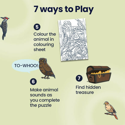 BIRD MYSTERY PUZZLE - AGE 3+ (38 PUZZLE PIECES) MDF PUZZLE SERIES