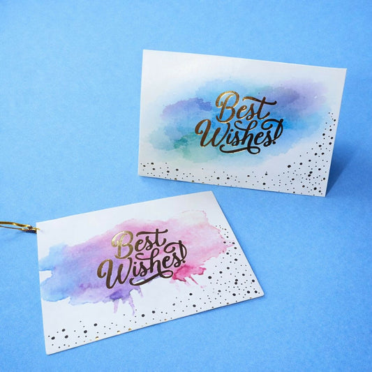 Watercolor Gift Tags with String for Birthday, Wedding & Festival Gift Wrapping