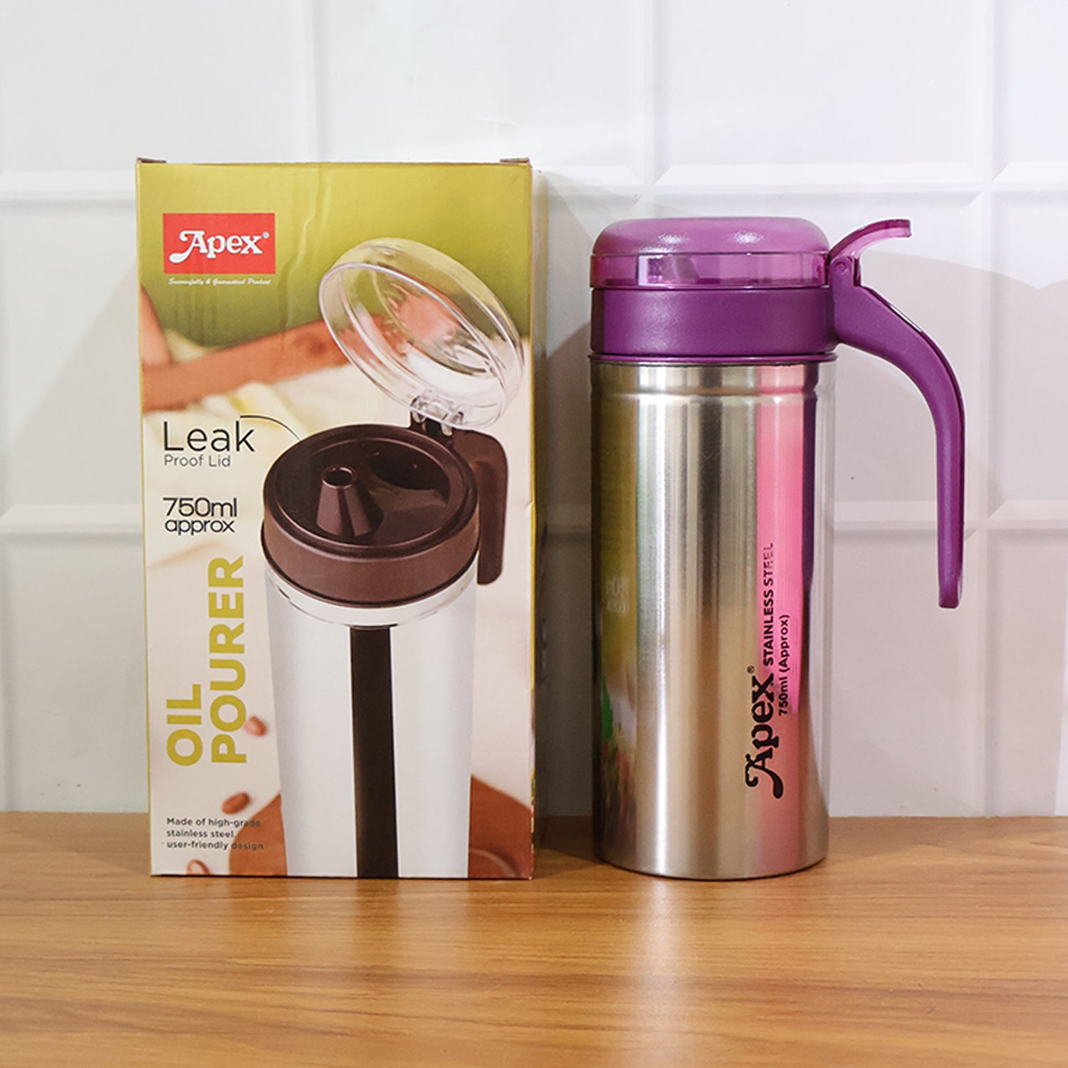 Apex 750ml Approx. Stainless Steel Oil Pourer (1 Pc)