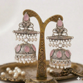 Oxidised Jhumka Earrings with Pearl Drops for Women and Girls Ethnic Wear