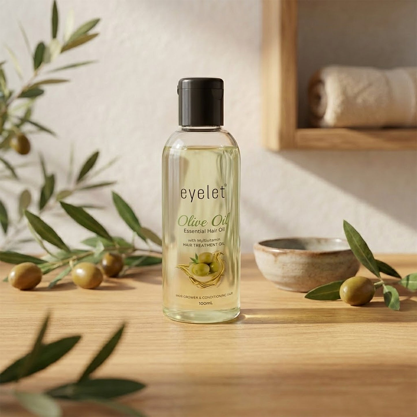 Eyelet Olive Hair Oil 100ml – Essential Oil for Hair Growth