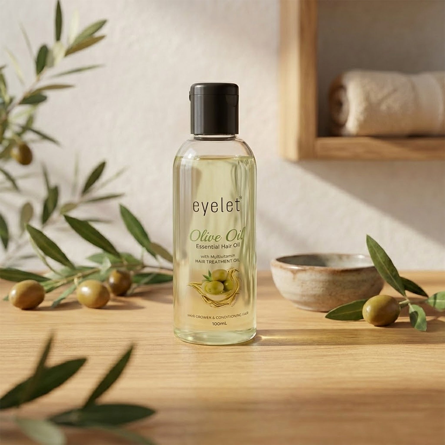Eyelet Olive Hair Oil 100ml – Essential Oil for Hair Growth