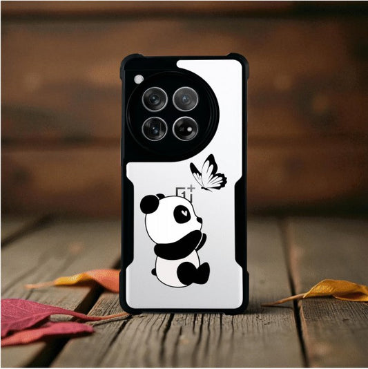 Panda and Butterfly Mobile Cover For Oneplus 12