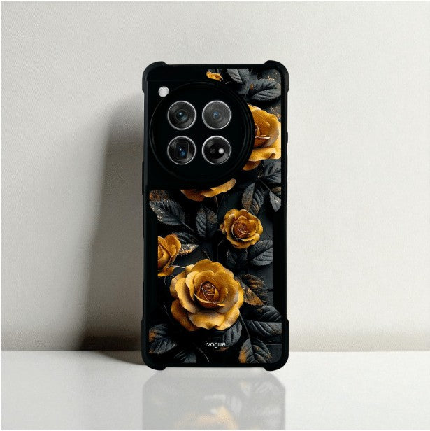 Golden Rose Mobile Cover For Oneplus 12