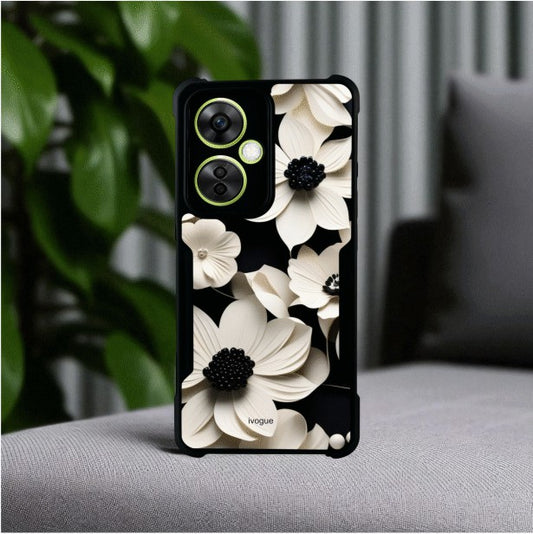 Black & Bloom Mobile Cover For OnePlus NORD CE 3 LITE