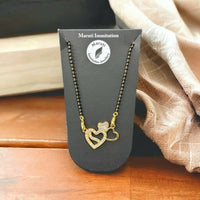 The Interlock Mangalsutra. Gold plated jewellery made with dimond.