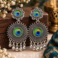 Royal Peacock Eye Statement Jhumka Earrings For Women And Girls