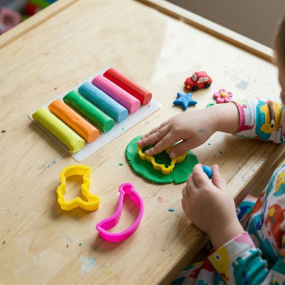 NARA 6 Color Modelling Clay Set with Shape Cutters – Kids DIY Creative Play Dough Kit (50 Gm)