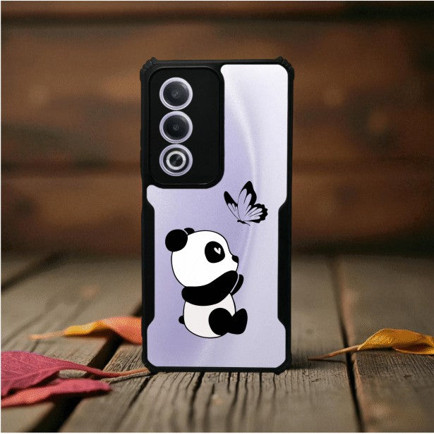 Panda and Butterfly Mobile Cover For Oppo A3 Pro