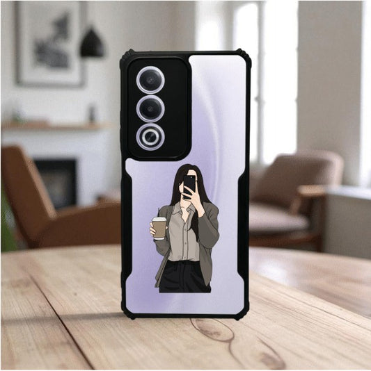 Coffee Girl Mobile Cover For Oppo A3 Pro