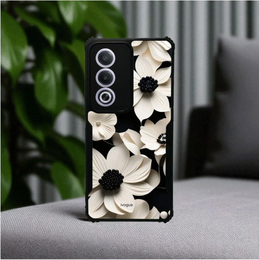 Black & Bloom Mobile Cover For Oppo A3 Pro