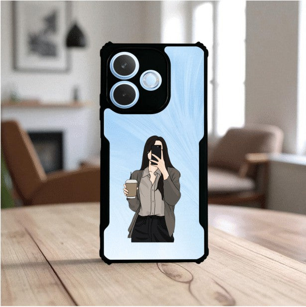 Coffee Girl Mobile Cover For OPPO A5 Pro