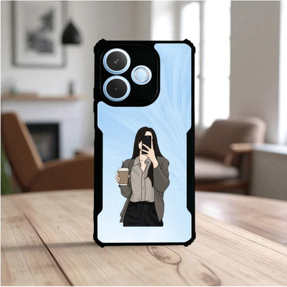 Coffee Girl Mobile Cover For OPPO A5 Pro