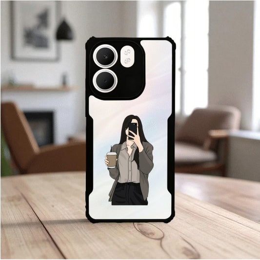 Coffee Girl Mobile Cover For OPPO A5X