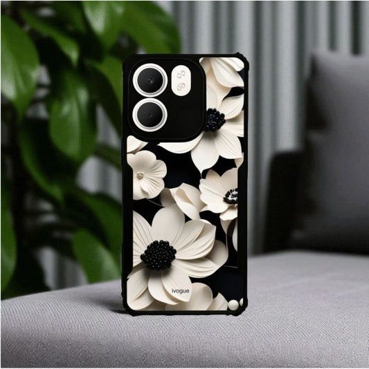 Black & Bloom Mobile Cover For OPPO A5X