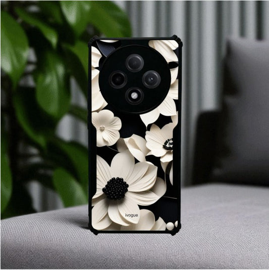 Black & Bloom Mobile Cover For Oppo F27 Pro Plus