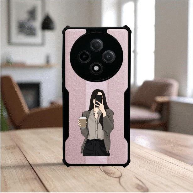 Coffee Girl Mobile Cover For Oppo F27 Pro Plus