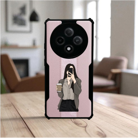 Coffee Girl Mobile Cover For Oppo F27 Pro Plus
