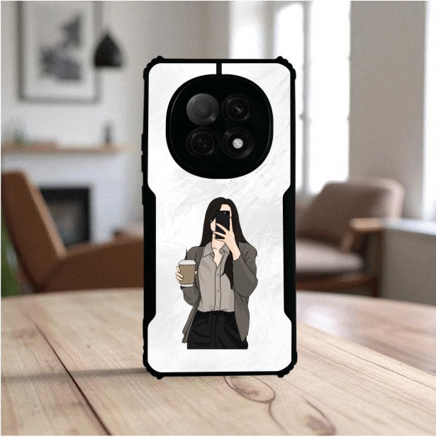 Coffee Girl Mobile Cover For OPPO F29 Pro