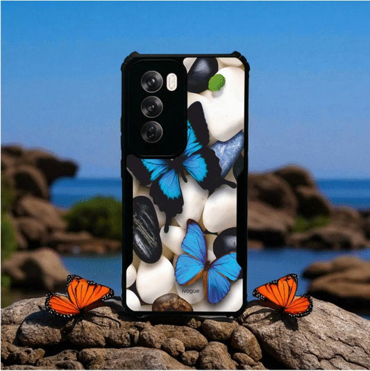 Blue Wings Beauty Mobile Cover For Oppo Reno 12 Pro