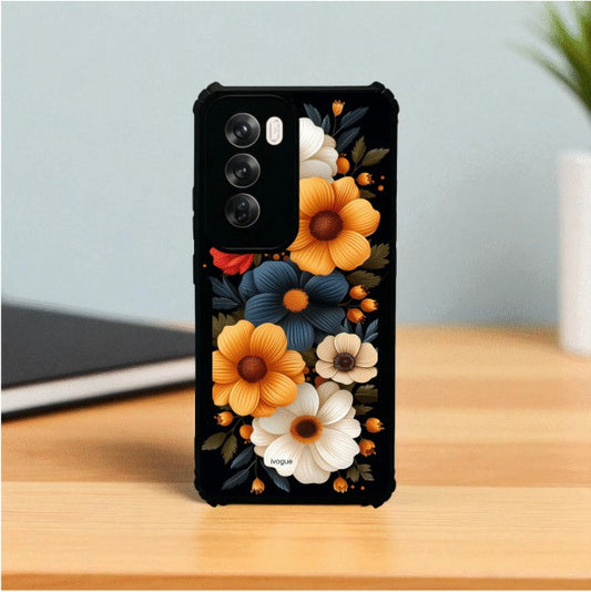Retro Petals Mobile Cover For Oppo Reno 12