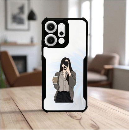Coffee Girl Mobile Cover For OPPO Reno 14 Pro