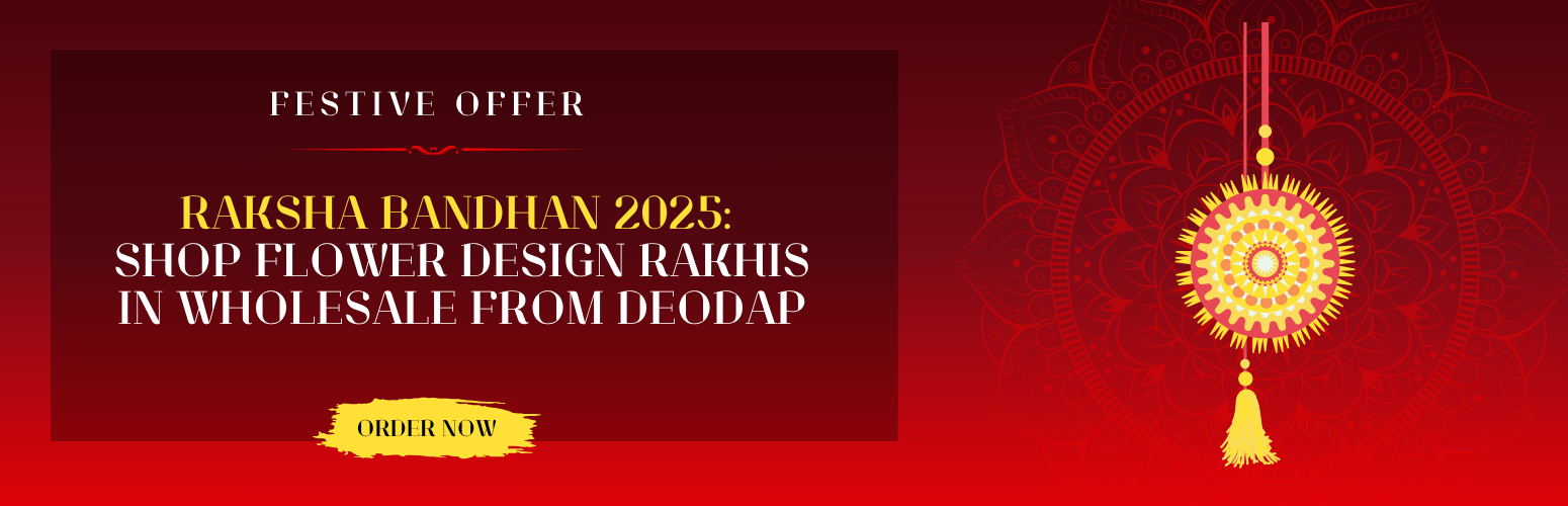 Raksha Bandhan 2025: Shop Flower Design Rakhis in Wholesale from DeoDap
