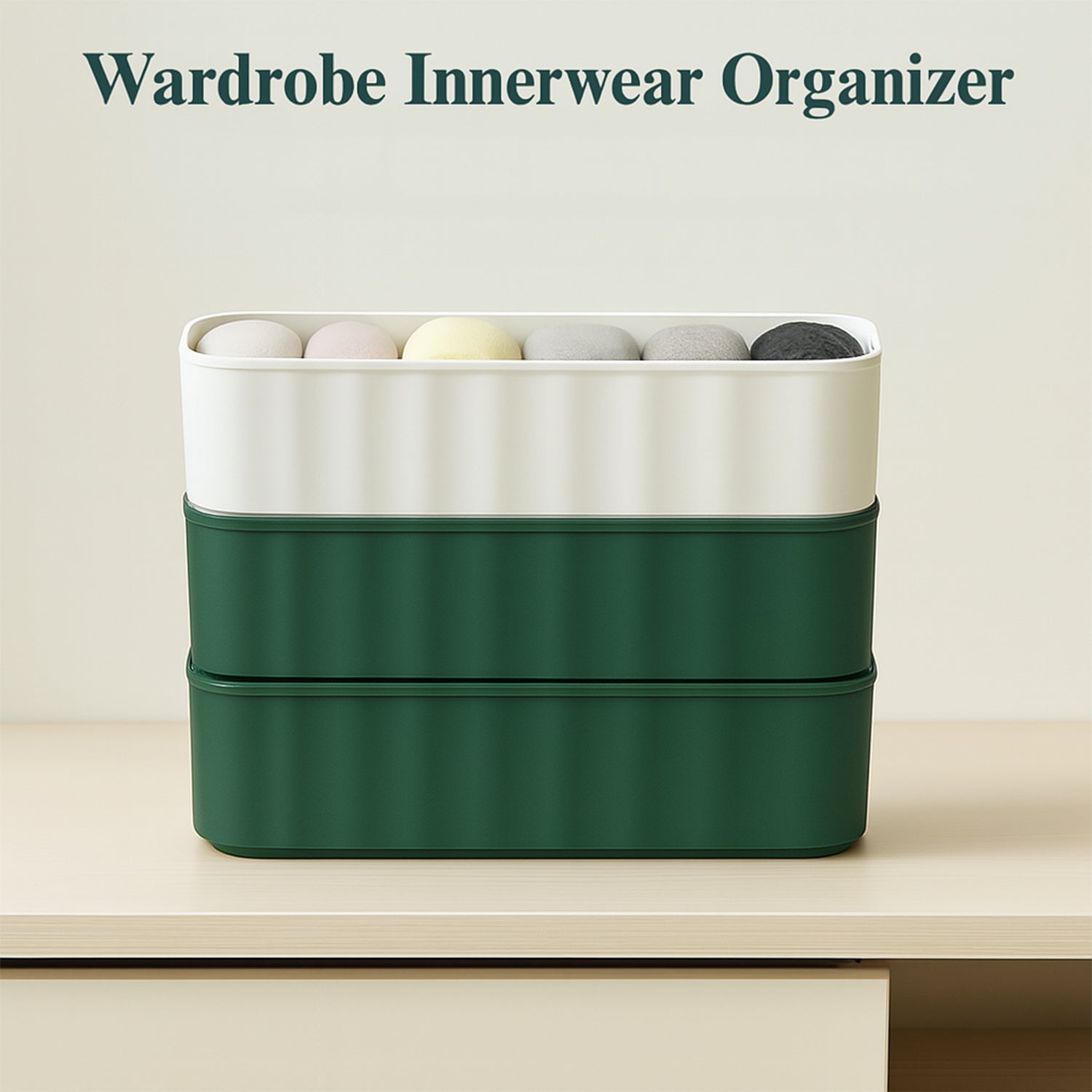 5 Compartments Socks / Handkerchief / Underwear Storage Box Socks Drawer Closet Organizer Storage Boxes (pack of 4)