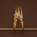 Elegant Swan Crystal Bangles – Adjustable Gold Finish for Women