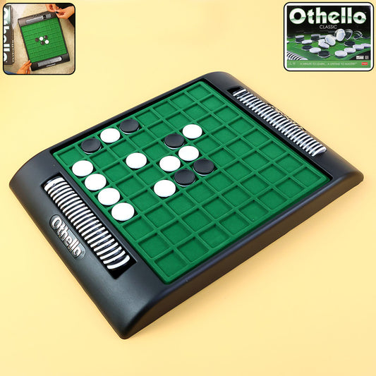 Classic Othello Strategy Board Game – Two Player Reversible Disc Game for Kids and Adults