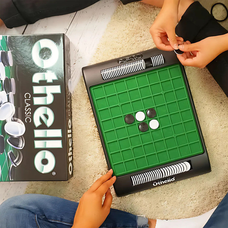 Classic Othello Strategy Board Game – Two Player Reversible Disc Game for Kids and Adults