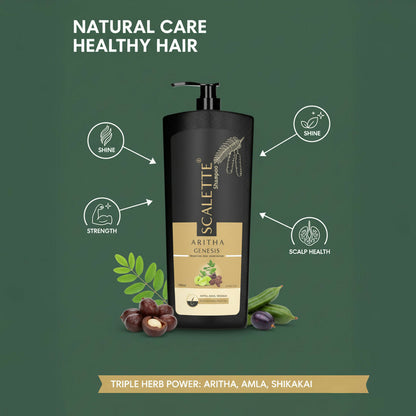 Scalette Aritha Genesis Shampoo & Conditioner for Natural Care, Shine & Healthy-Looking Hair
