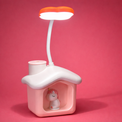 Cute LED Desk Lamp with Storage Box, Kids Study Night Light for Bedroom (PIGGY BANK LAMP)