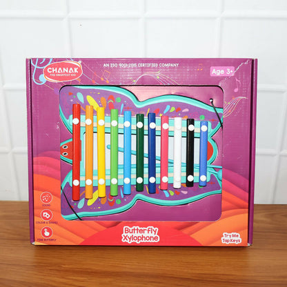 Butterfly Xylophone – Colorful 12-Tone Learning Toy with Dual Mallets