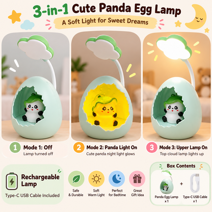 3-in-1 Panda Egg Lamp Modes