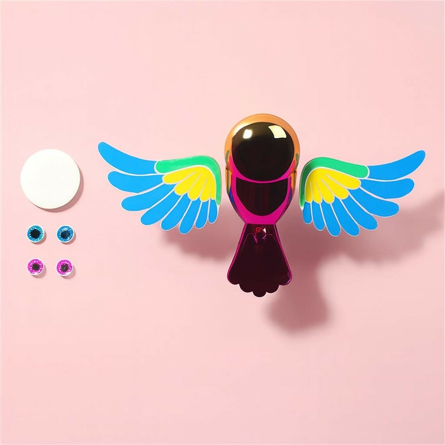 Simulated Flapping Bird Car Ornament | Creative Spinning Dashboard & Mirror Decor