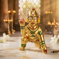 Crawling Bal Krishna Idol Decorative Laddu Gopal Statue for Home Pooja & Gifting
