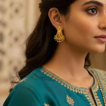 ELEGANT GOLDEN EARINGS| Women & Girl Traditional Jewellery Stylish Fancy Jhumki/Jhumka Earrings
