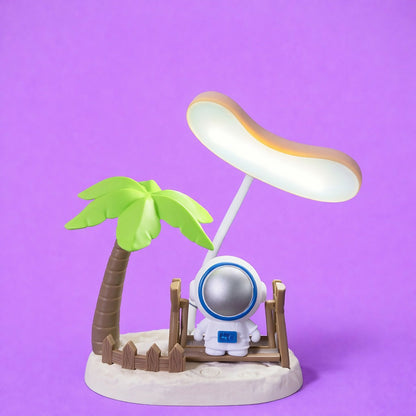 Astronaut Swing LED Desk Lamp with Pen Holder for Kids Room & Study Table