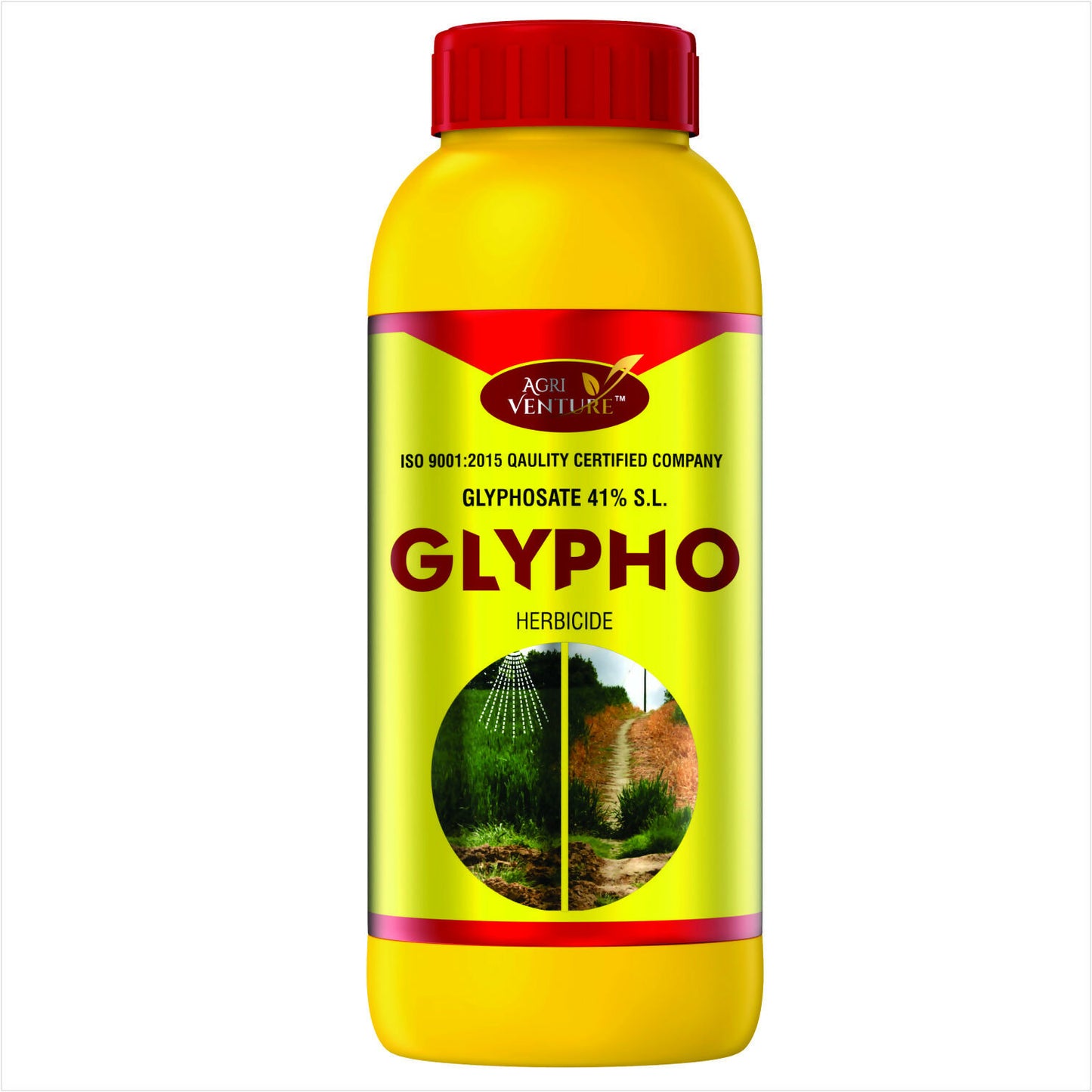 AgriVenture GLYPHO ( Glyphosate 41% SL ) Non Selective Herbicide (1Ltr.)
