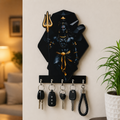Mahadev Wooden Key Holder – Elegant Wall-Mounted Decor for Keys
