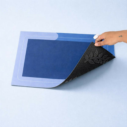 Rectangle B Grade Bathroom Mat – Waterproof Quick-Dry Floor Mat Blue (100Gm)